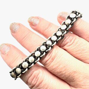 Vintage Traditional Indian Sterling Silver Bracelet 34 Grams